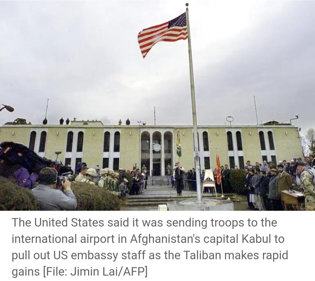 The US sending troops to help evacuate embassy staff in Kabul