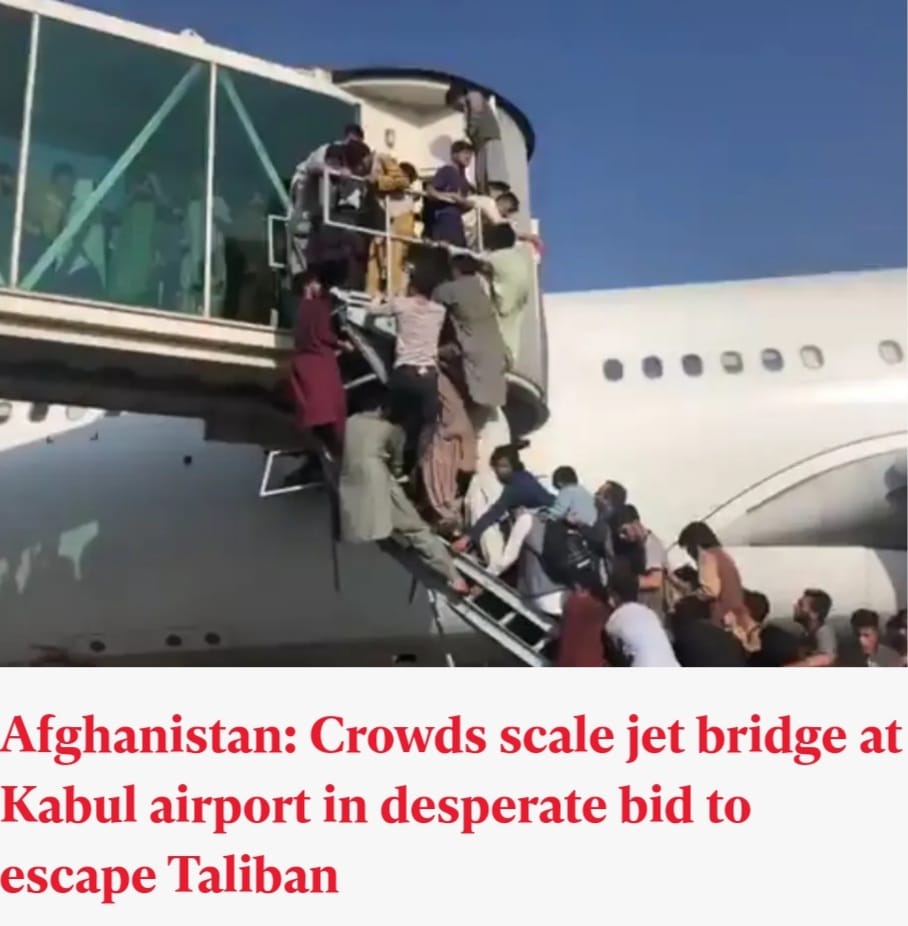 Taliban seize Afghanistan – live: Evacuation flights halted over overcrowding as ‘five dead’ at Kabul airport