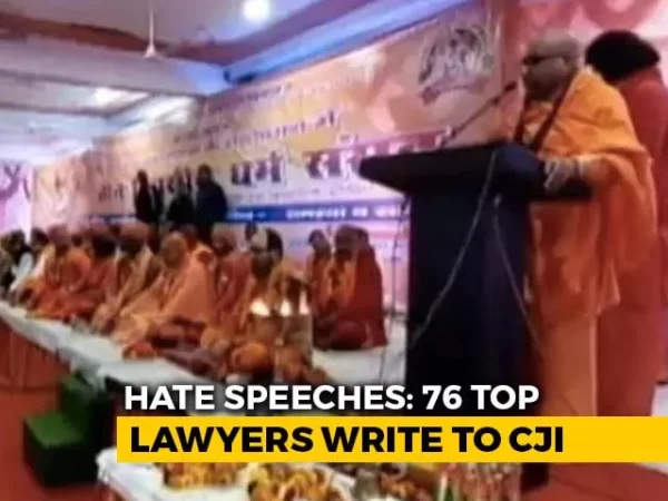 Up to 76 Supreme Court lawyers have sent a letter to the NV Ramana Supreme Court asking them to pay attention to recent hate speeches to the ethnic minority communities of Khalidwar and Delhi. This calls for “ethnic cleansing.”