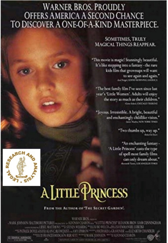 Legal Research and Analysis Women, feel excited to announce that, A movie titled "A little princess" will be broadcasted live, Sharp at 1.30 Pm Today on the following platforms,