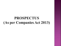 kinds of prospectus in company law
