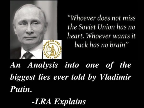 Whoever does not miss the Soviet Union has no heart. Whoever wants it back has no brain-Vladimir Putin