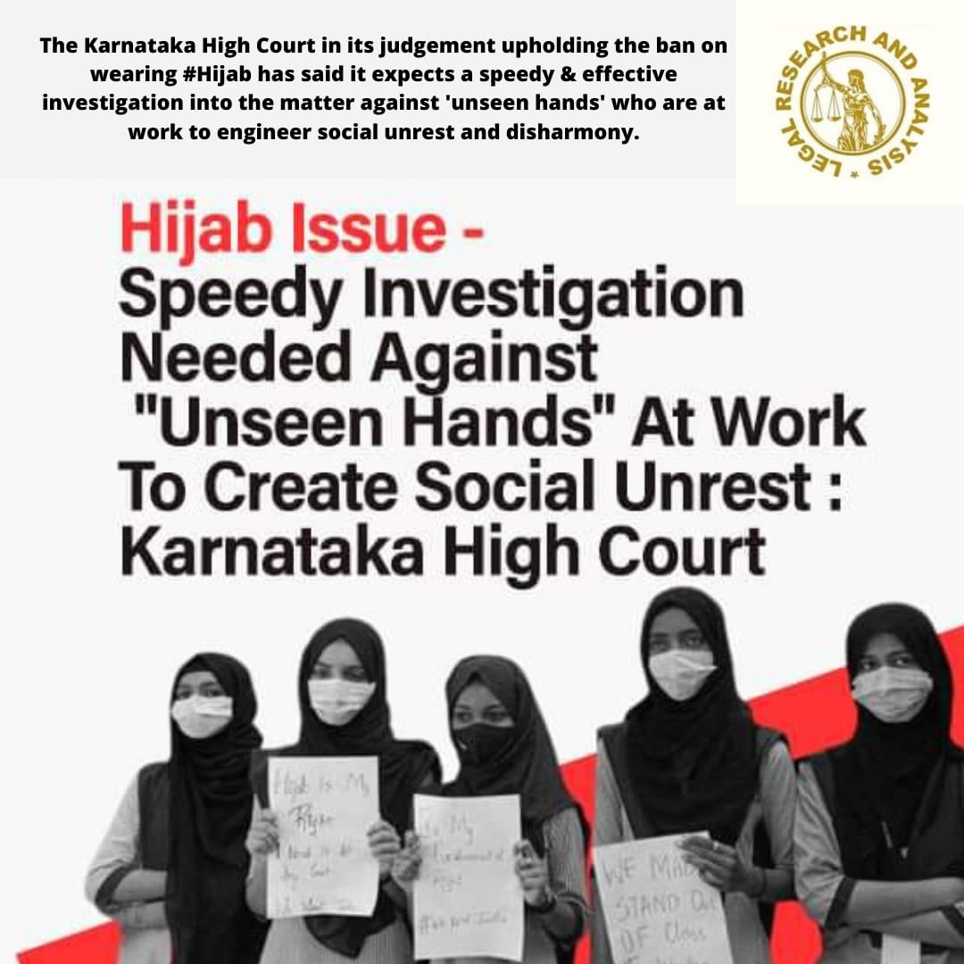 Hijab Ban in colleges upheld; wearing of hijab not essential to Islam: Karnataka High Court
