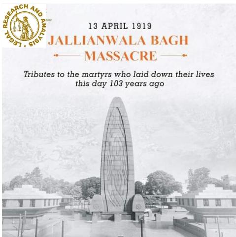 Today marks 103 years of horrific Jallianwala Bagh Massacre.