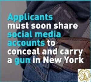Gun applicants in New York will be required to provide social media accounts.