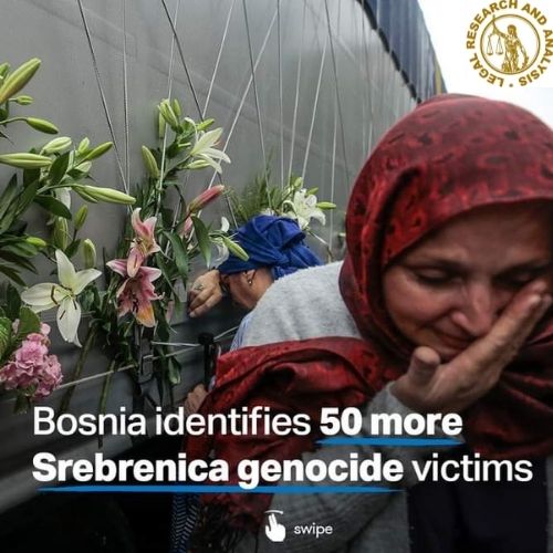 Bosnia sends 50 more Srebrenica holocaust victims to their final resting places.