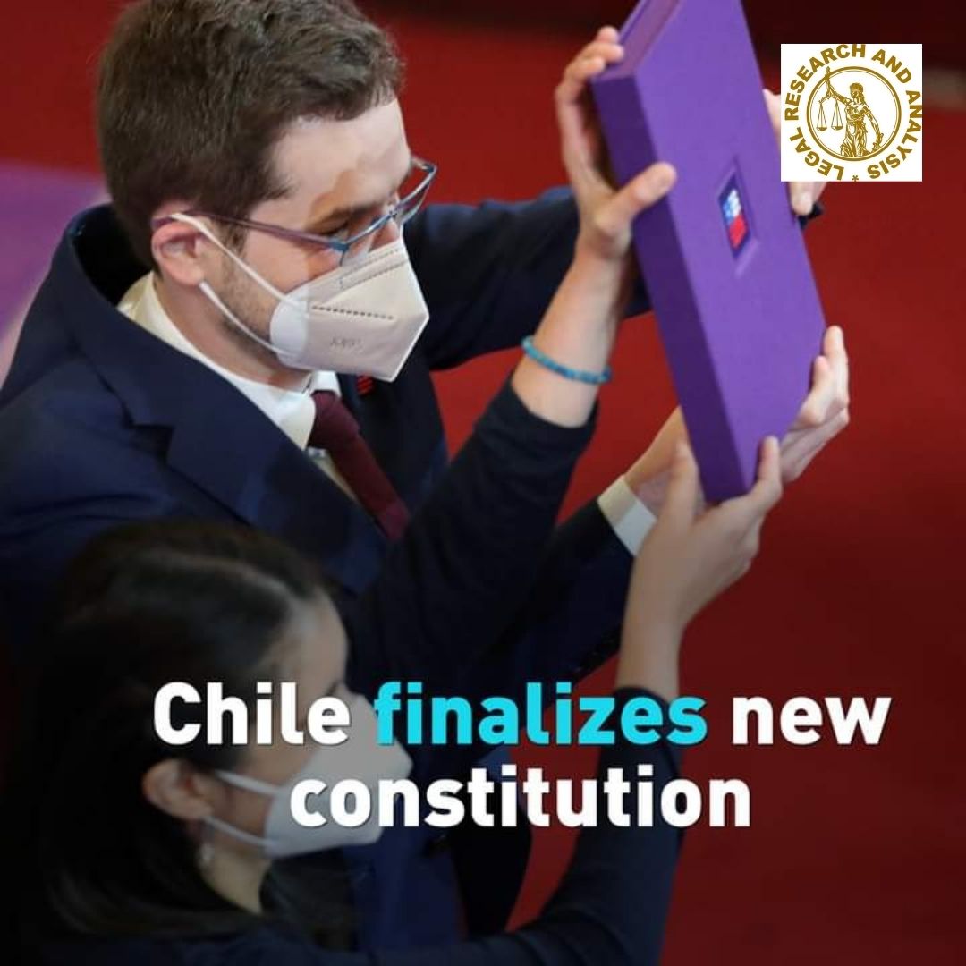Chile's government affirm a new constitution for the public election.