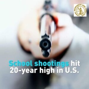 According to a federal report, the number of school shootings has risen to its highest level in two decades.