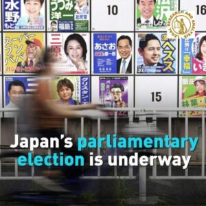 The Japanese Parliamentary election is currently in progress.   