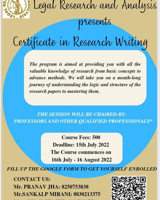 Poster for Research writing course 