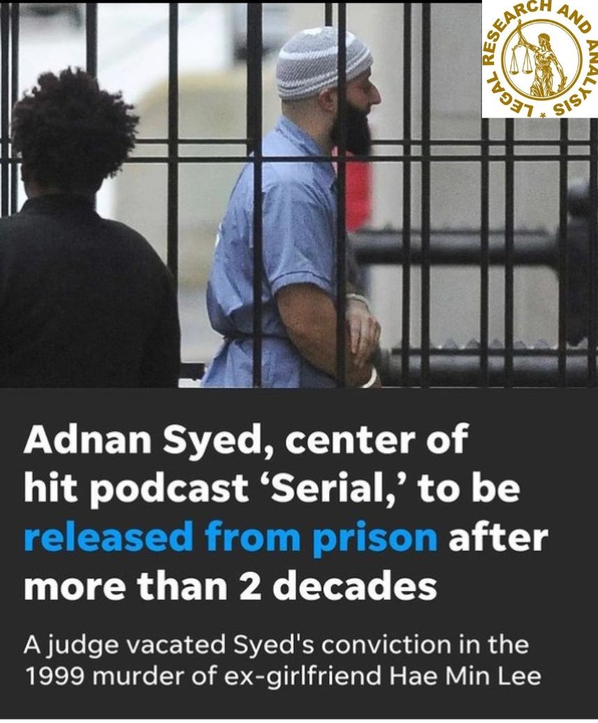The conviction of Adnan Syed in the 1999 murder of Hae Min Lee has been vacated by a judge.