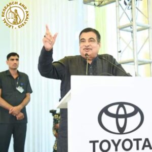 Nitin Gadkari, Union Minister, launches Toyota's first-of-its-kind pilot project in India for Flexi-Fuel Strong Hybrid Electric Vehicles.