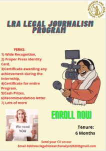 LRA LEGAL JOURNALISM PROGRAM