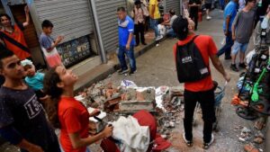 A magnitude 6 7 earthquake has shaken Ecuador and Peru, killing at least 14 people and damaging homes and buildings