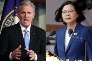 To avoid upsetting Beijing, McCarthy will meet the president of Taiwan in California.