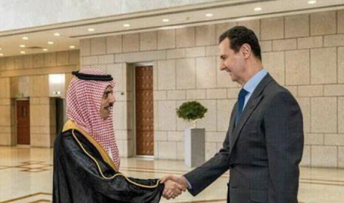 Syria's Assad and the Saudi foreign minister meet in Damascus.