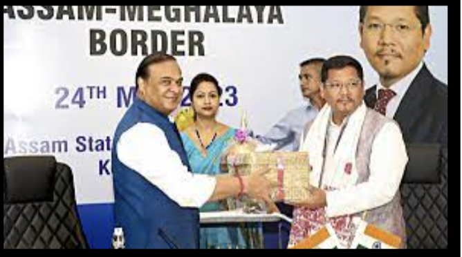 Assam and Meghalaya held a Chief Minister level meeting in Guwahati to settle the border issue