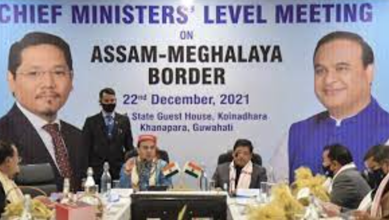 Assam and Meghalaya held a Chief Minister level meeting in Guwahati to settle the border issue