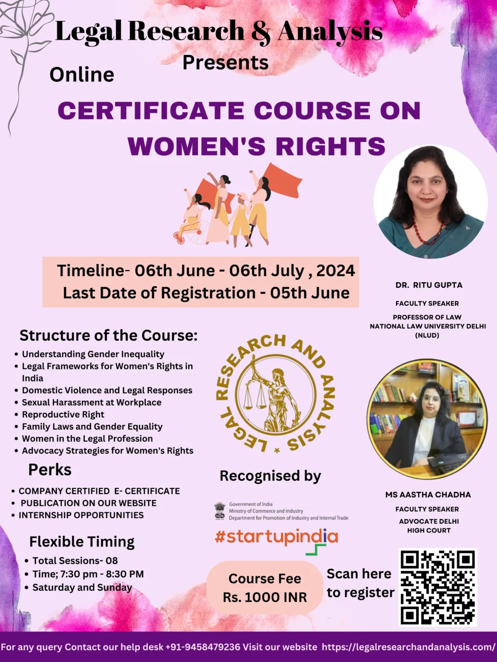 Certificate Course in Women's Right