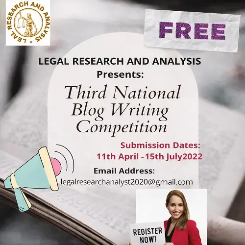 Third National Blog writing competition