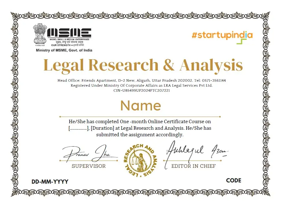 Sample Certificate