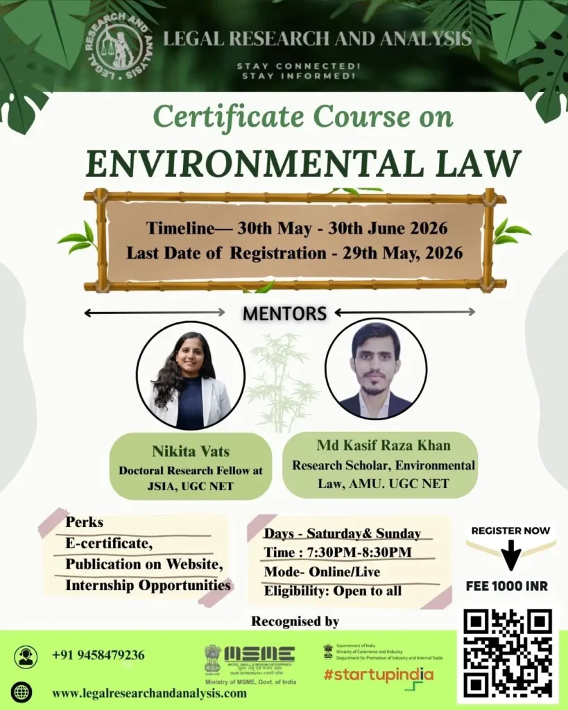 Certificate Course on Environmental Law