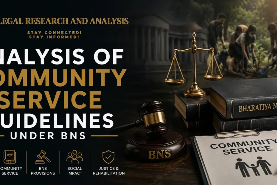 ANALYSIS OF COMMUNITY SERVICE GUIDELINES UNDER BNS