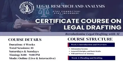 Certificate Course on Legal Drafting
