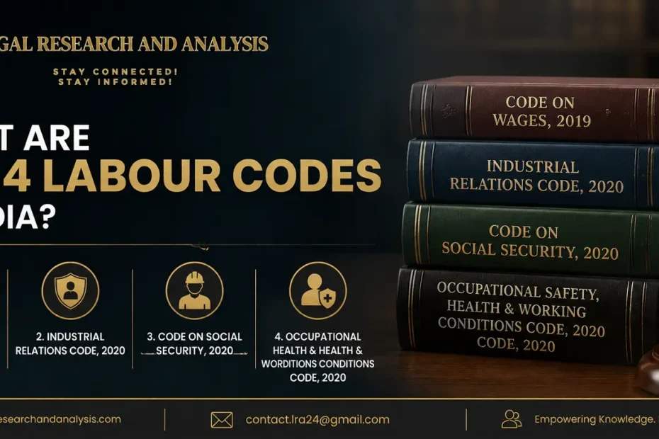 4 labour codes in india infographic 2025