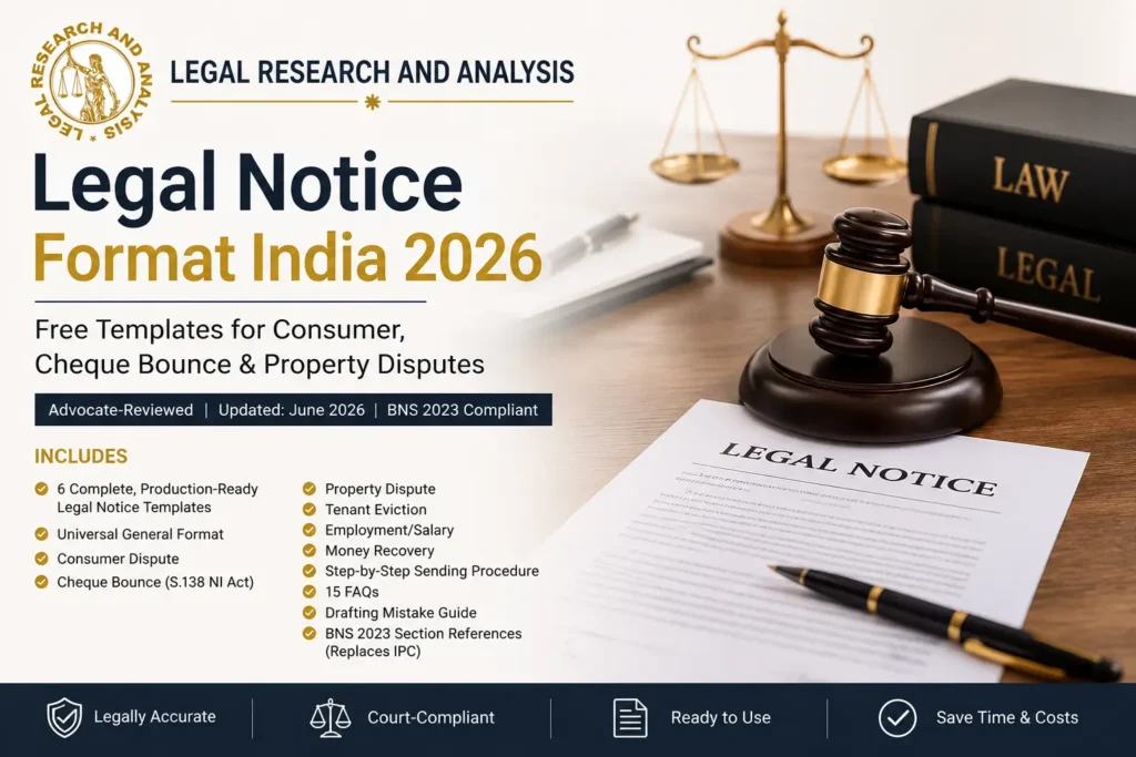 Legal Notice Format India 2026