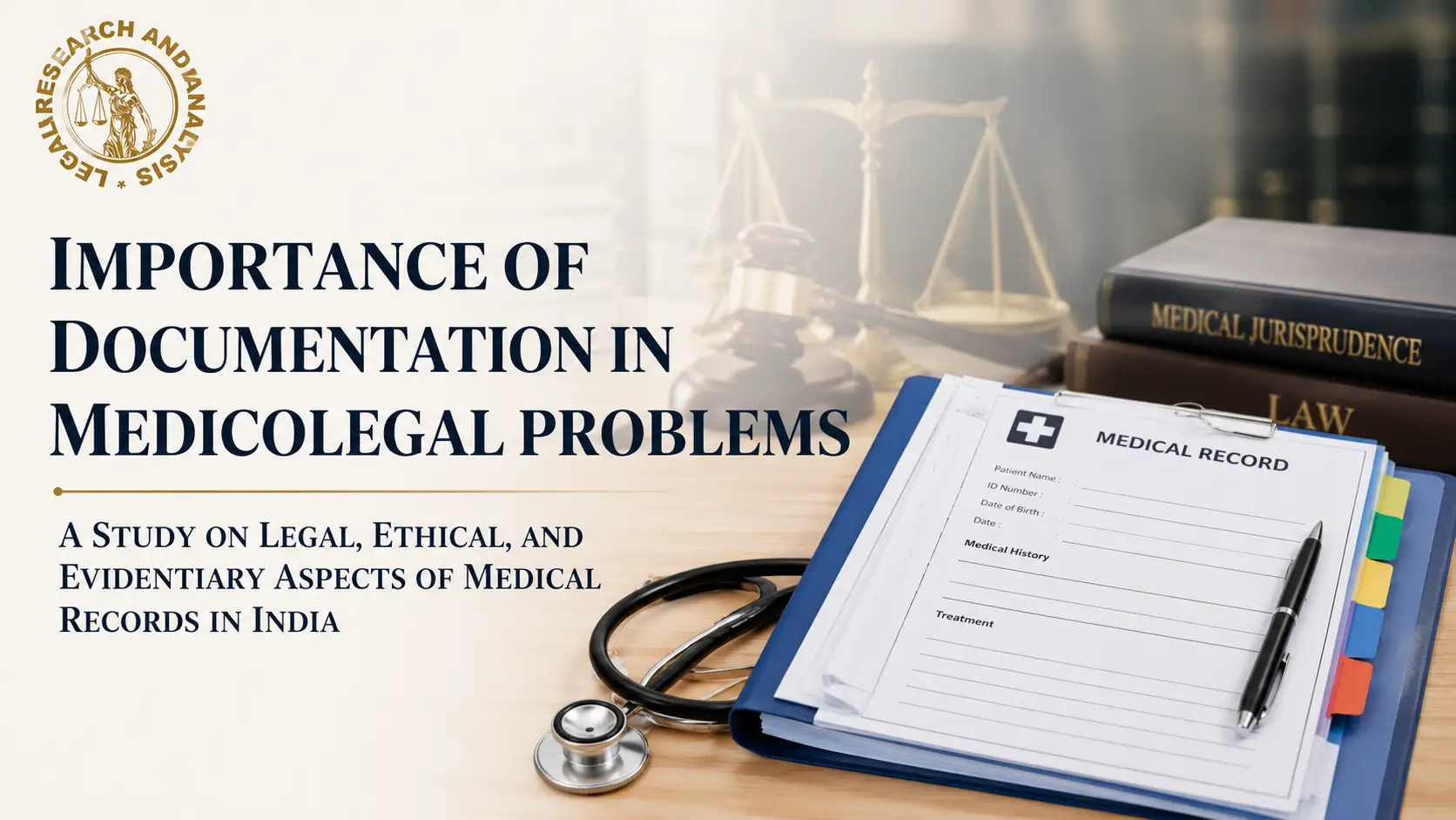 IMPORTANCE OF DOCUMENTATION IN MEDICOLEGAL PROBLEMS A STUDY ON LEGAL ETHICAL AND EVIDENTIARY ASPECTS OF MEDICAL RECORDS IN INDIA