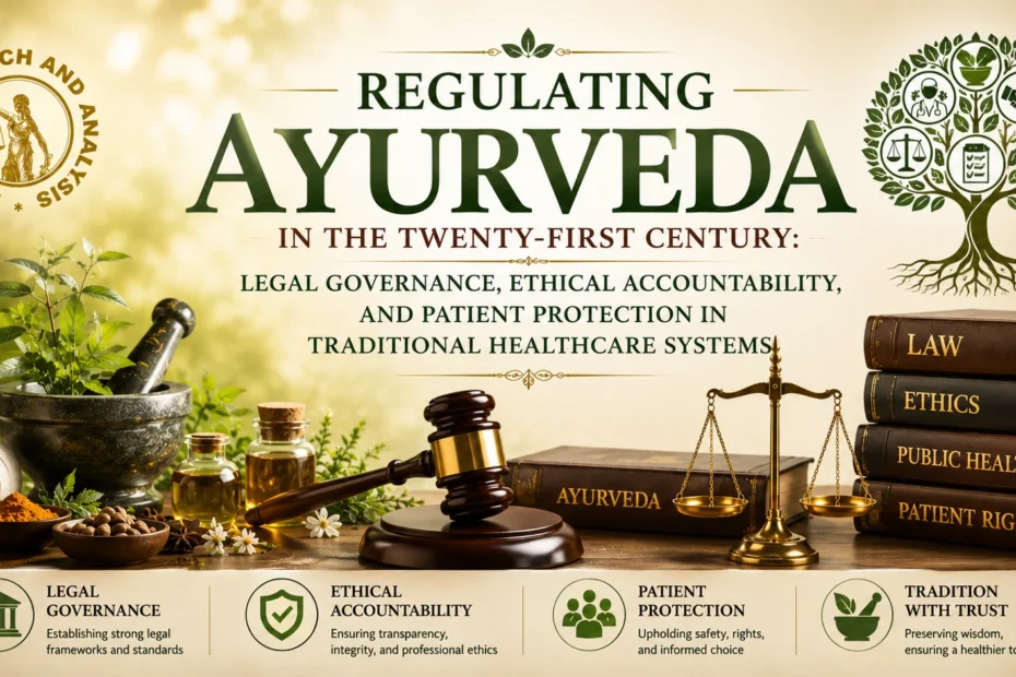 REGULATING AYURVEDA IN THE TWENTY-FIRST CENTURY
