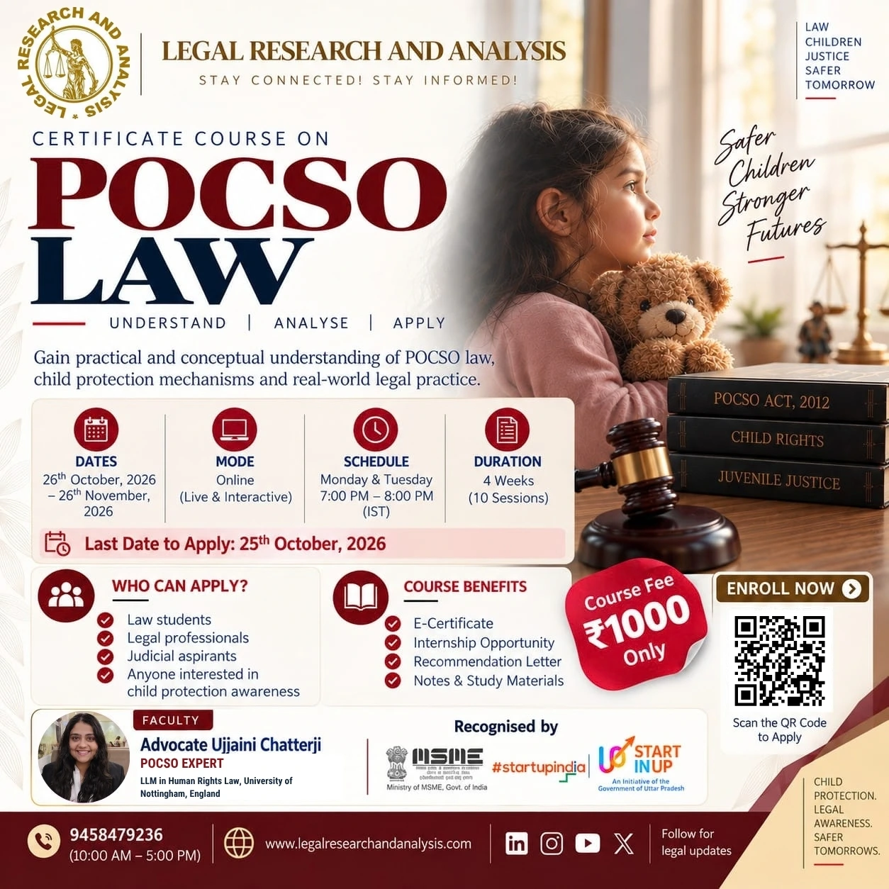 CERTIFICATE COURSE ON POCSO LAW & PRACTICE