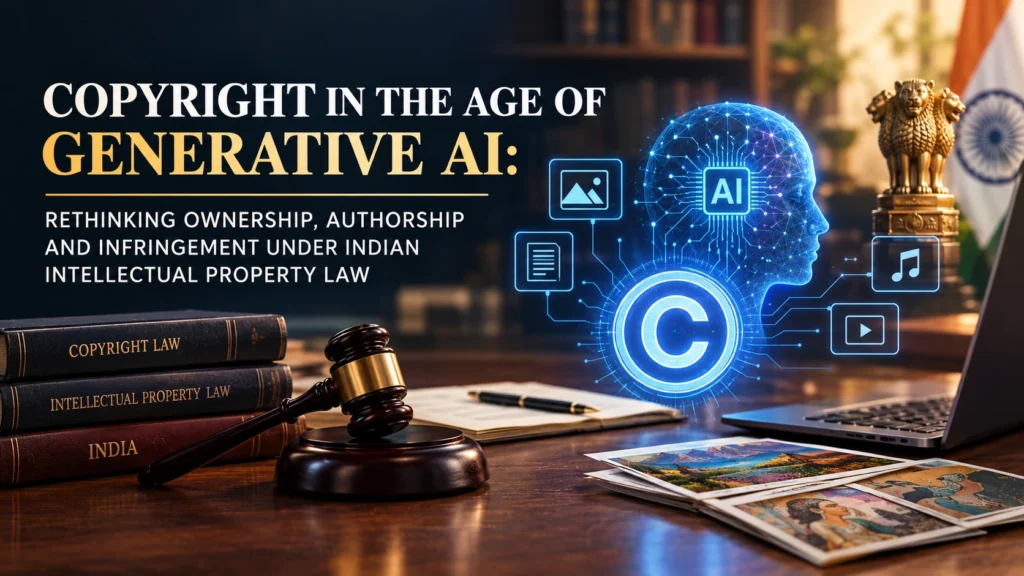COPYRIGHT IN THE AGE OF GENERATIVE AI: RETHINKING OWNERSHIP, AUTHORSHIP AND INFRINGEMENT UNDER INDIAN INTELLECTUAL PROPERTY LAW