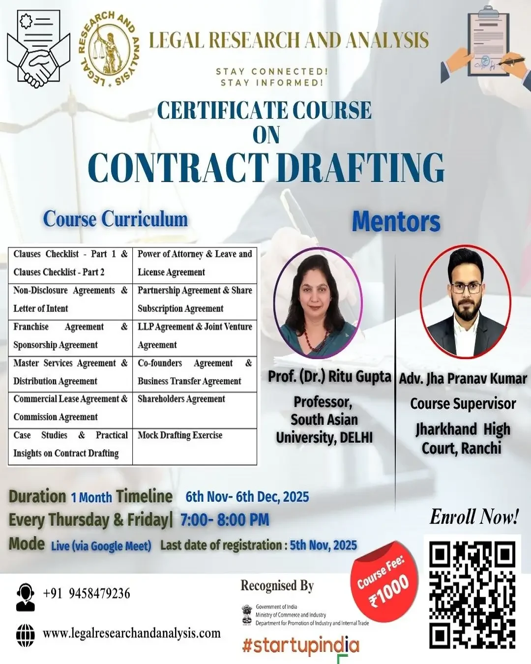 Certificate Course On Contract Drafting
