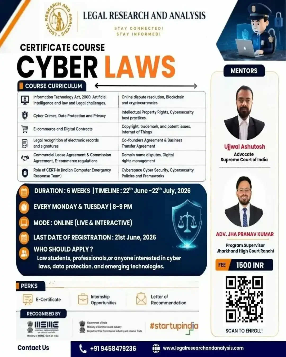 Certificate Course on Cyber Law - LRA-