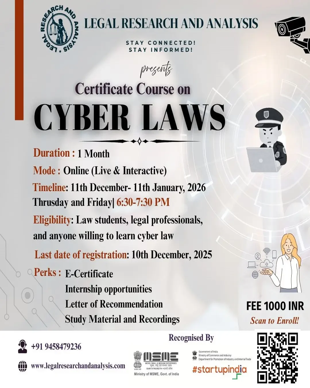 Certificate Course on Cyber Law