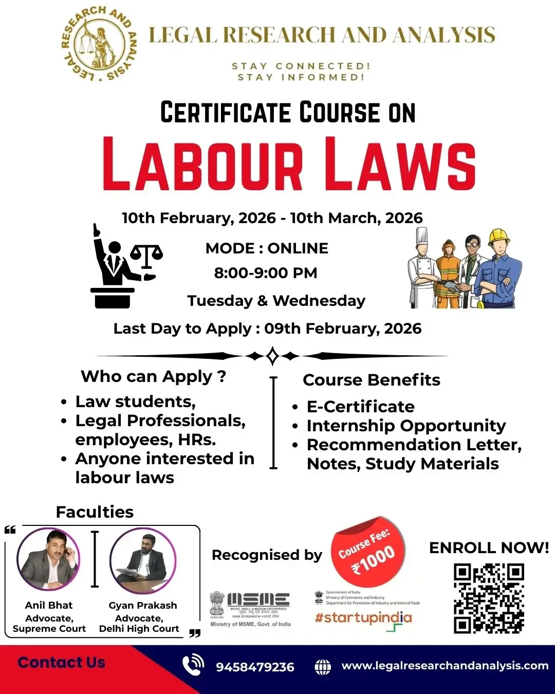 Certificate Course on Labour Laws