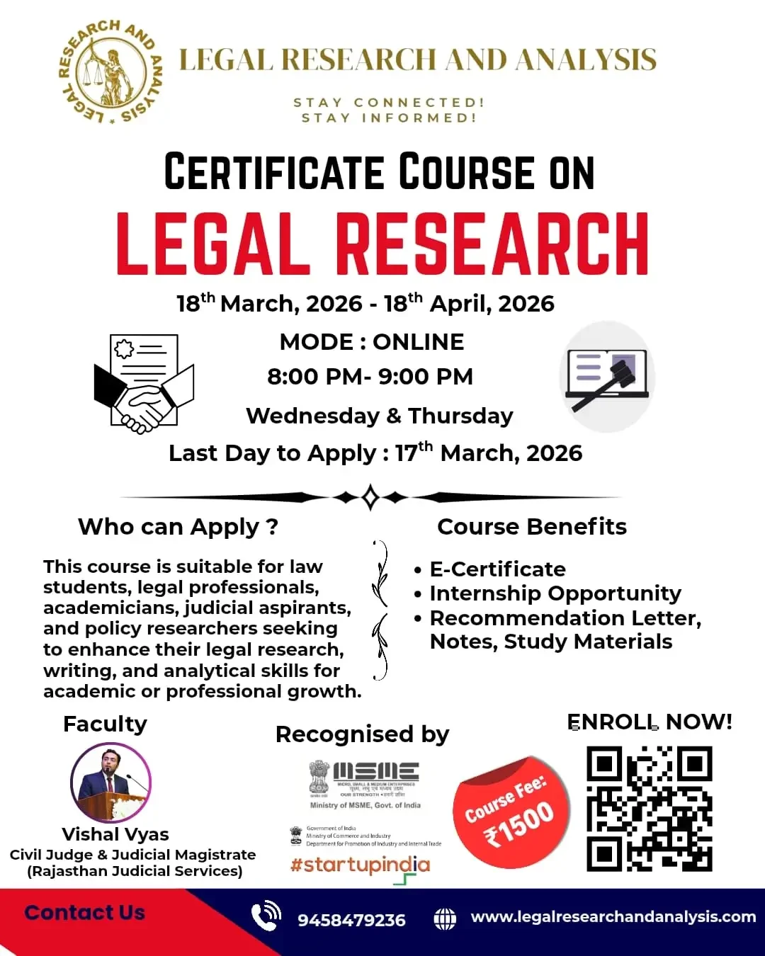 Certificate Course on Legal Research