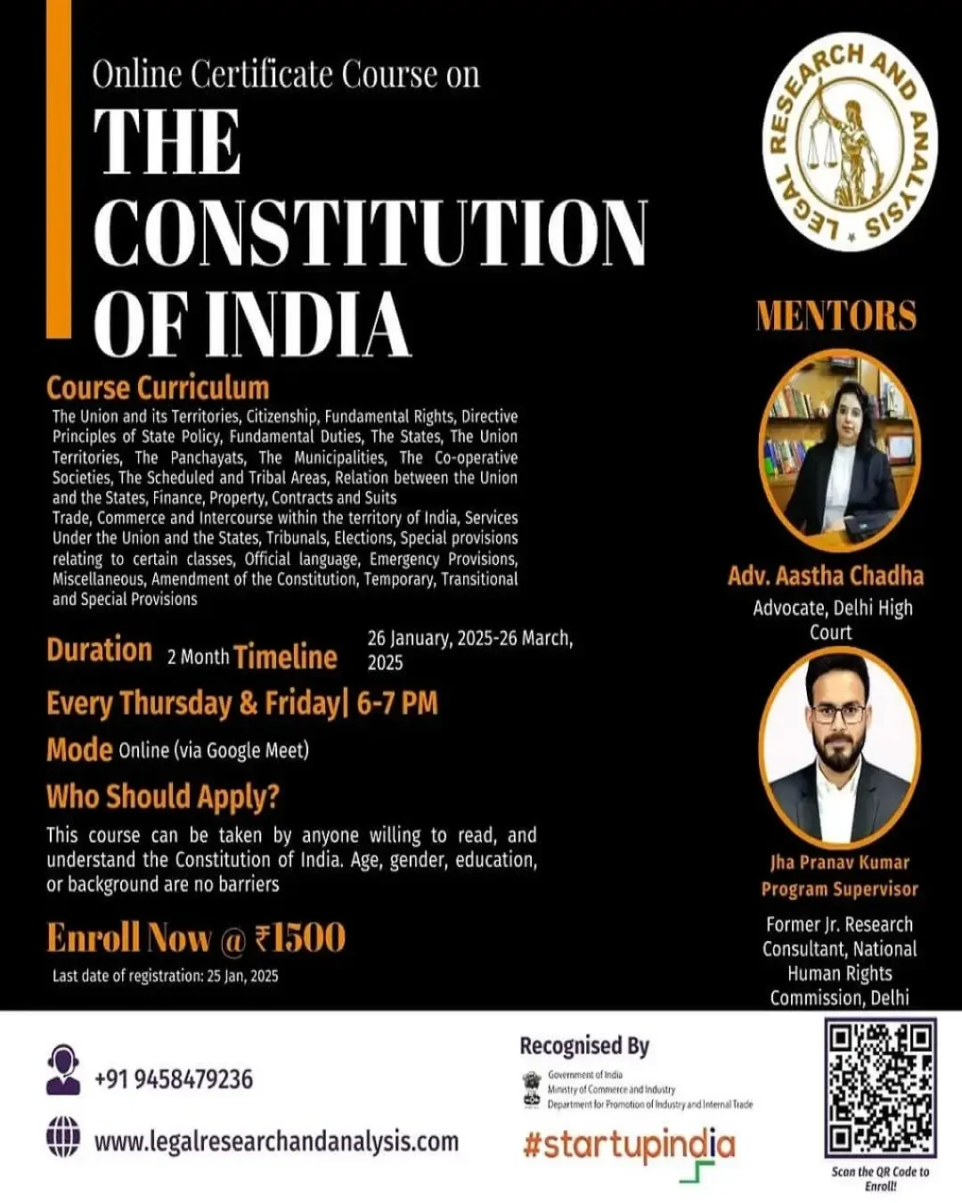 Certificate Course on the Constitution of India