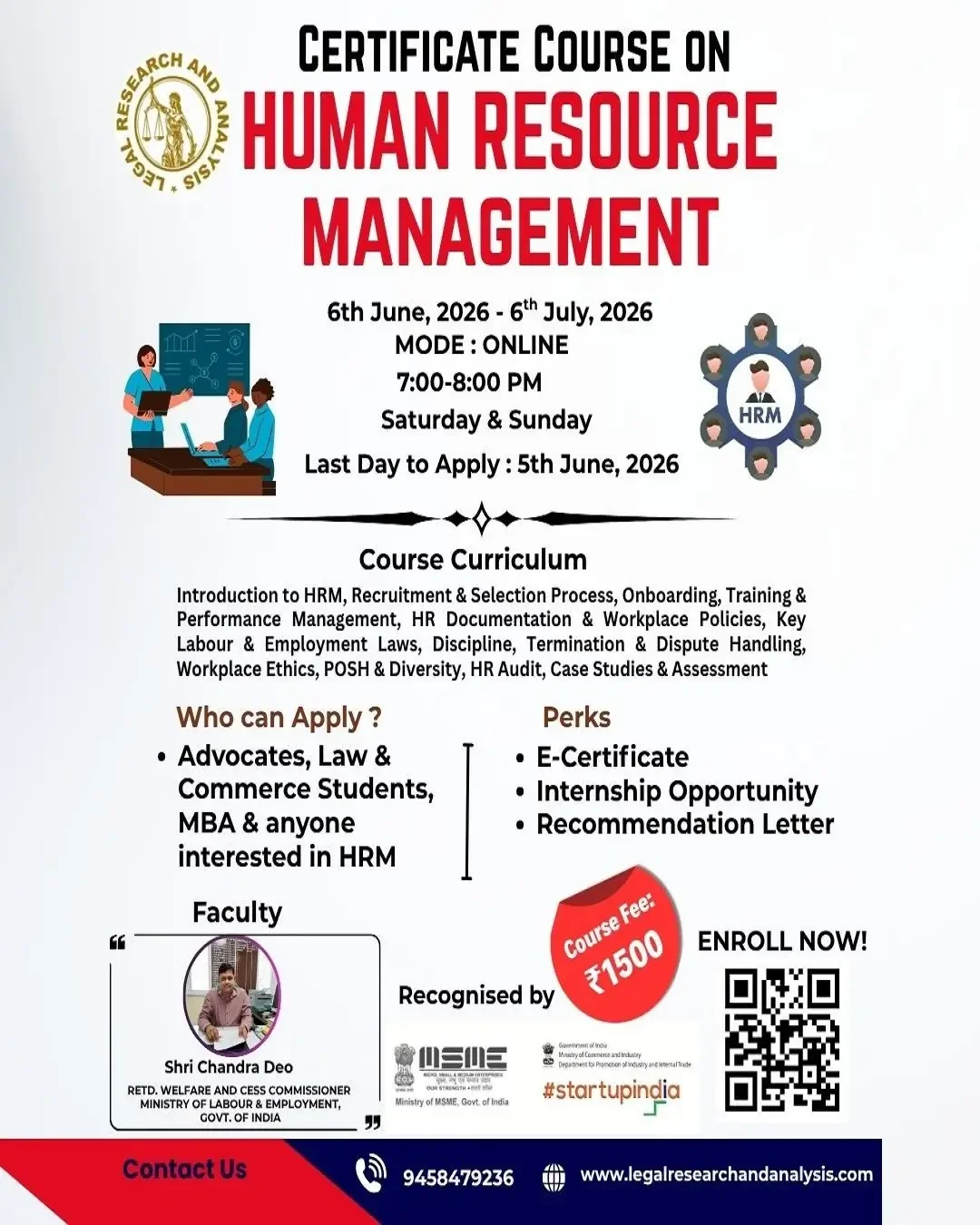 certificate course on human resource management (HRM)